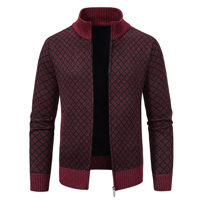 Men’s Smart Casual Full Zip Cardigan | Long Sleeve Knitwear