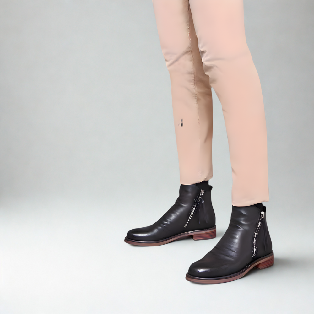 Men's Leather Ankle Boots - Chelsea Ankle Zipper