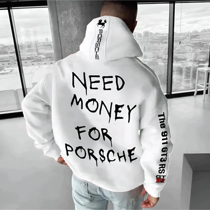 Men's Oversized Graphic Hoodie – Long Sleeve Streetwear