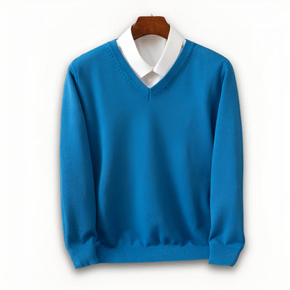 Men's V Neck Sweater – Long Sleeve Layered Knitwear