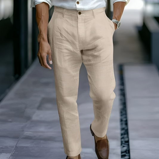 Men's Ankle Grazer Trousers Midweight Classic Style 1