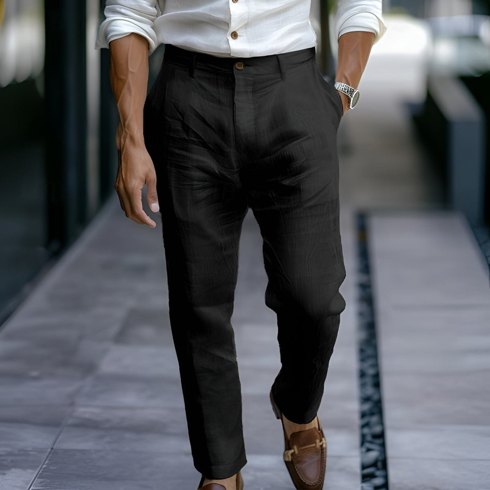 Men's Ankle Grazer Trousers Midweight Classic Style 7