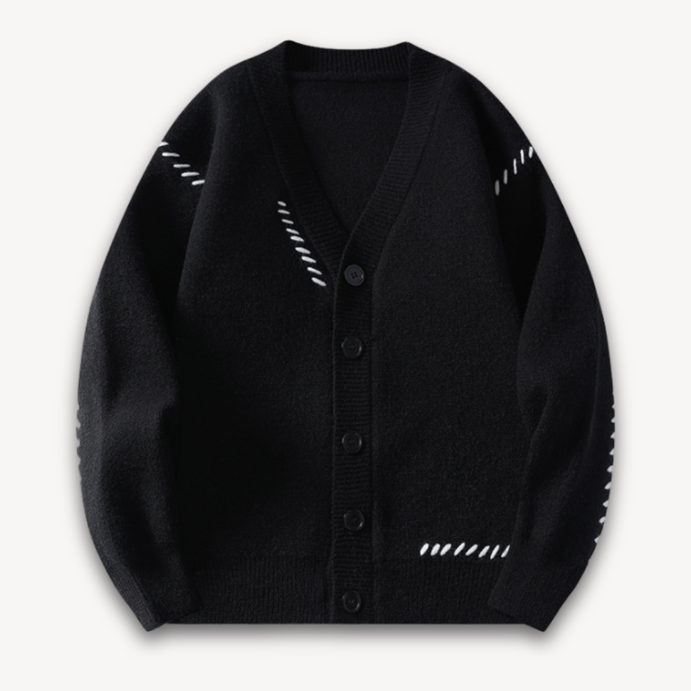 Men's Cardigan Sweater Soft Wool Blend Button-Up Winter Layer 9