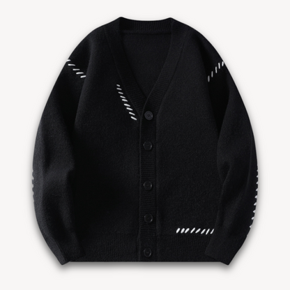 Men's Cardigan Sweater Soft Wool Blend Button-Up Winter Layer 9