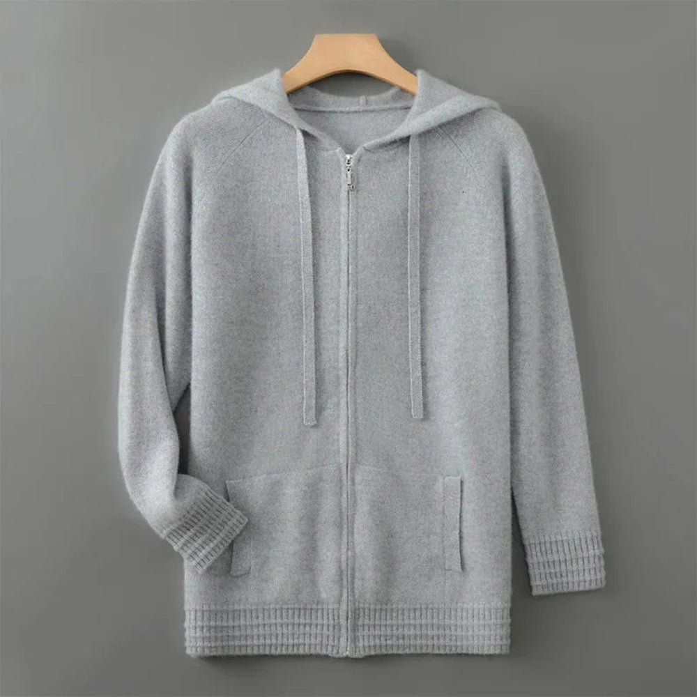 Men's Cashmere Blend Oversized Hoodie Cozy Comfort 7