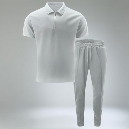 Men's Casual Knit Lightweight Short Sleeve Shirt Pants Set 6