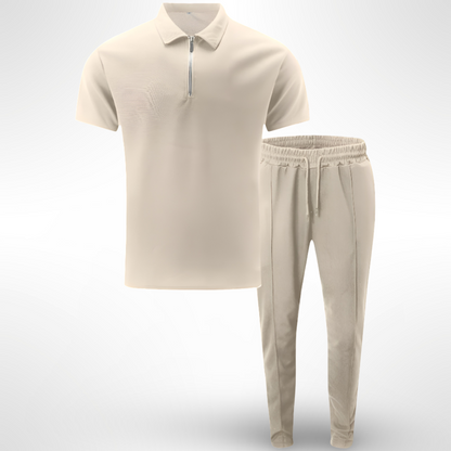 Men's Casual Knit Lightweight Short Sleeve Shirt Pants Set 8