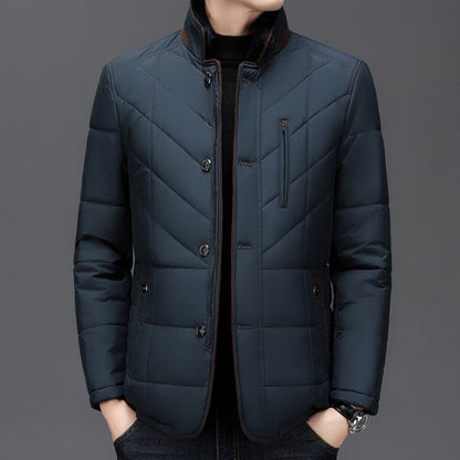 Men's Comfortable Warm Jacket Fur-Lined Collar 1