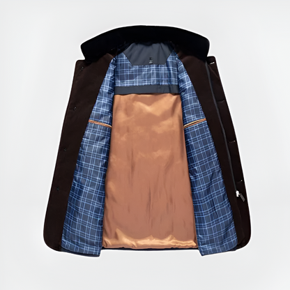 Men's Comfortable Warm Jacket Fur-Lined Collar 4