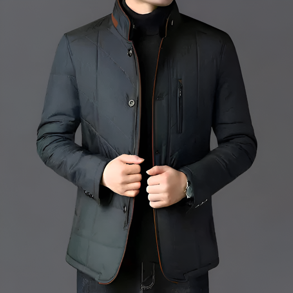 Men's Comfortable Warm Jacket Fur-Lined Collar 6