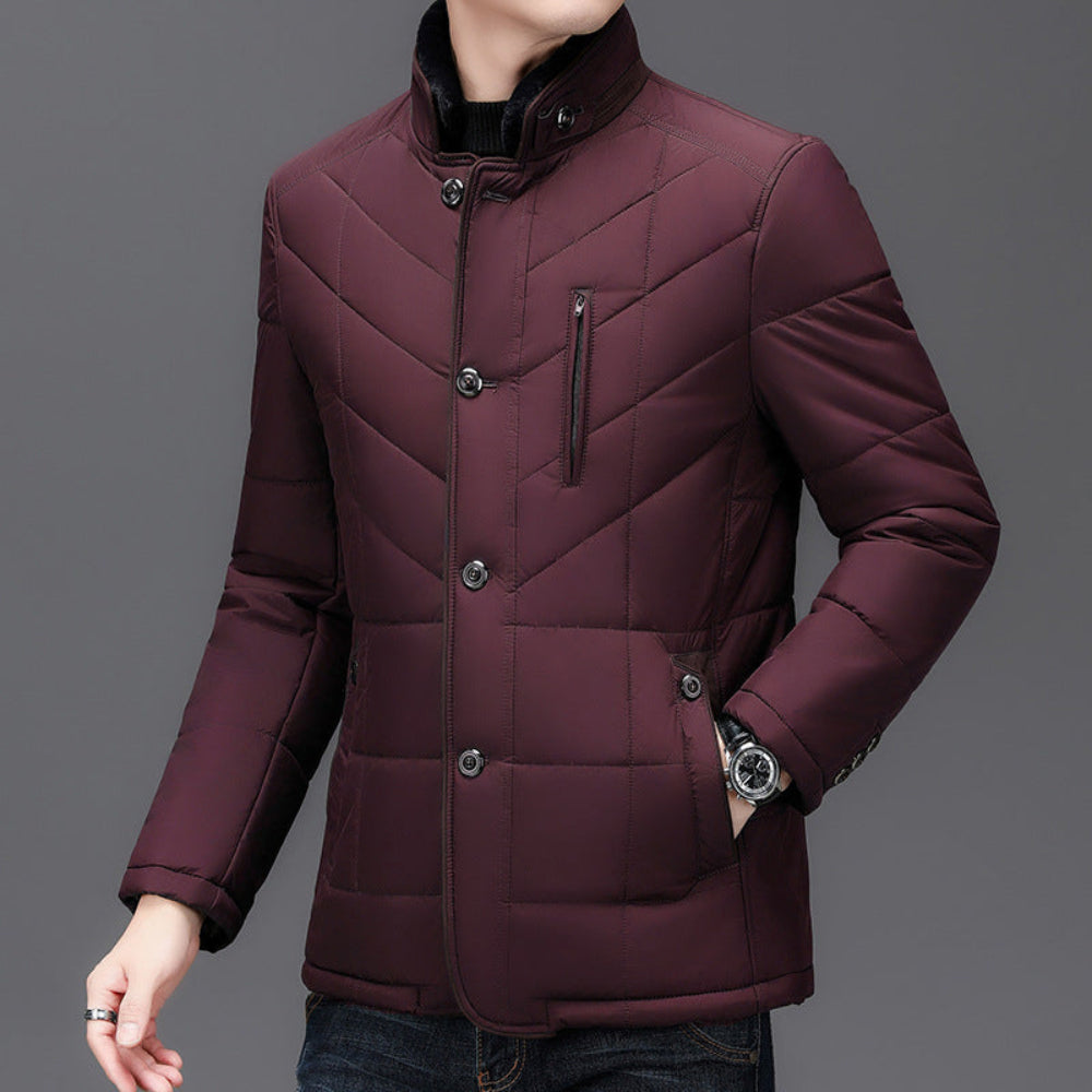 Men's Comfortable Warm Jacket Fur-Lined Collar 8