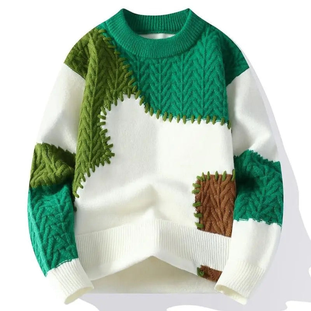 Men's Cozy Cotton Blend Sweater Stylish Knitted Design 2