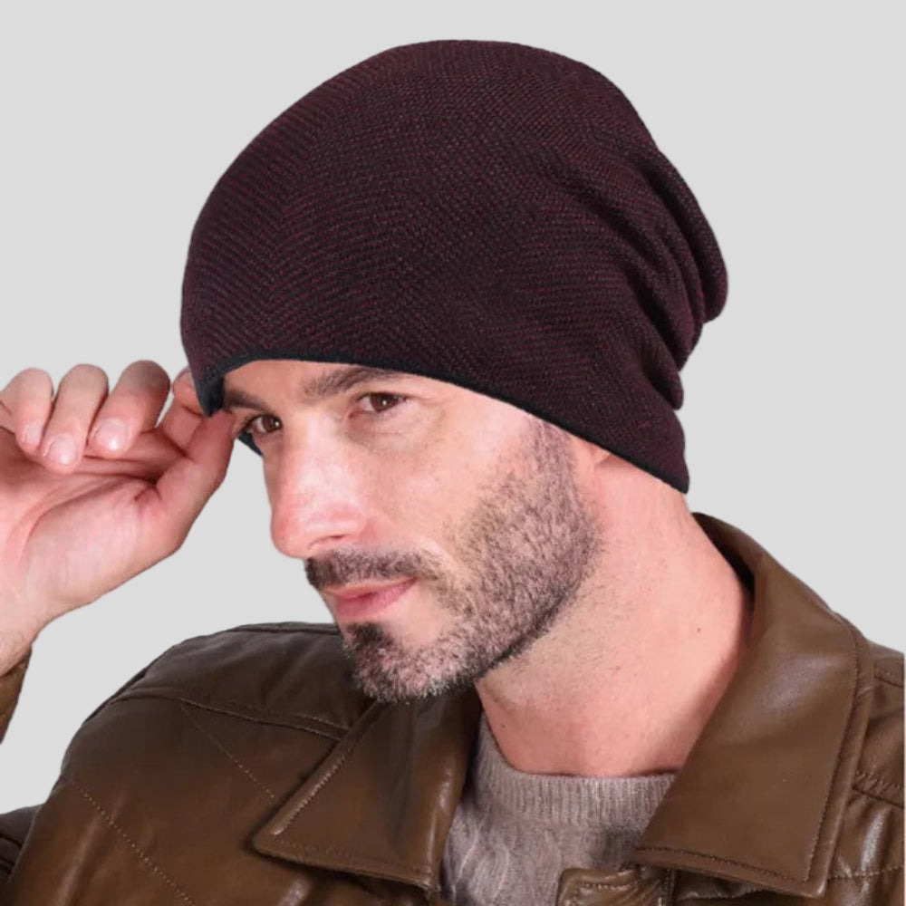 Men's Cozy Knit Beanie Hat Wind Protection 5