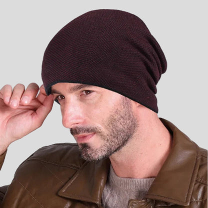 Men's Cozy Knit Beanie Hat Wind Protection 5