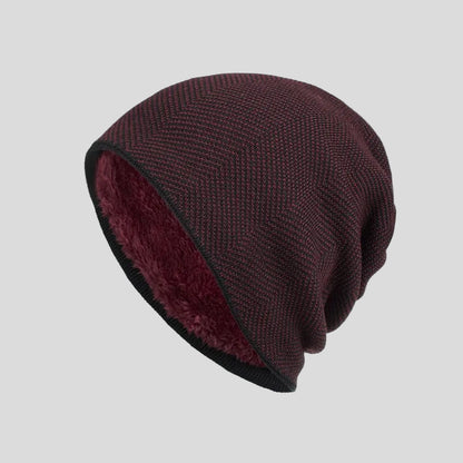 Men's Cozy Knit Beanie Hat Wind Protection 6