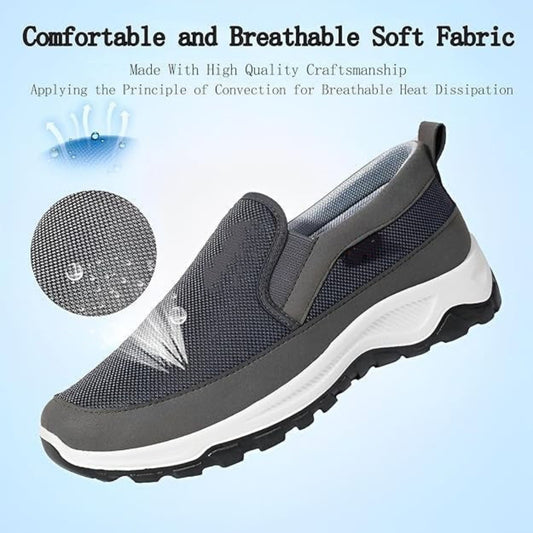 Men’s Lightweight Slip-On Walking Shoes - Breathable Non-Slip