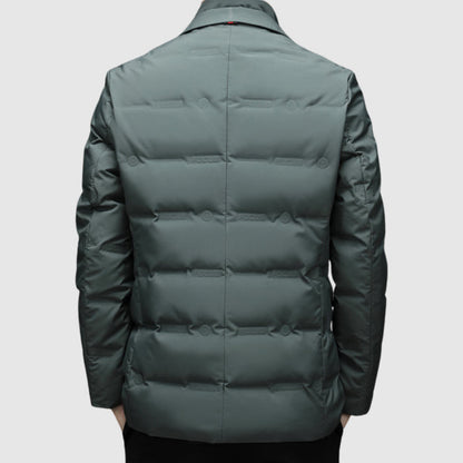Men's Puffer Jacket Stylish Outerwear Lapel Collar 8