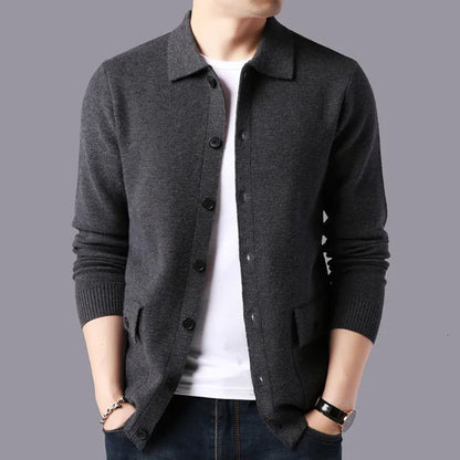Men's Ribbed Cardigan Lightweight Stylish Layering Top 8