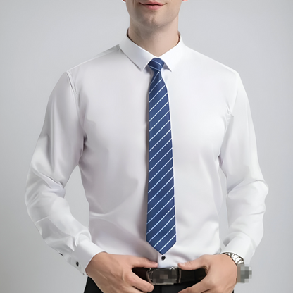 Men's Shirt Non-Iron Stretch Slim Fit Business Casual 1