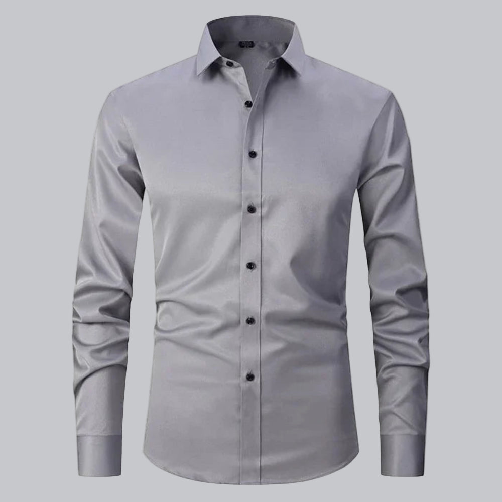 Men's Shirt Non-Iron Stretch Slim Fit Business Casual 10
