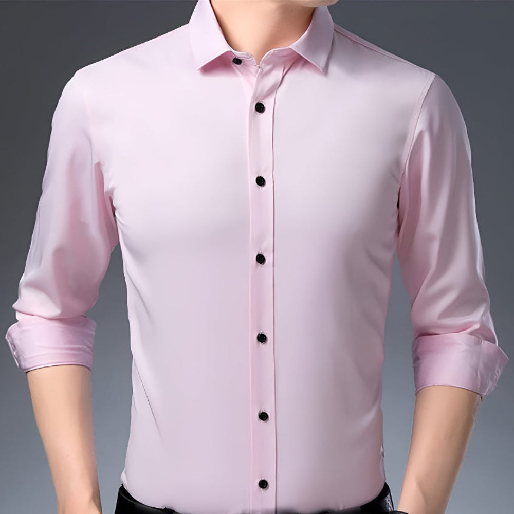 Men's Shirt Non-Iron Stretch Slim Fit Business Casual 11