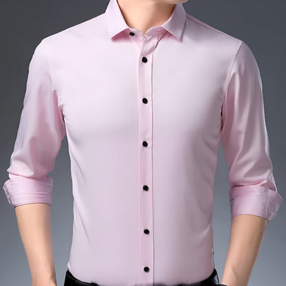 Men's Shirt Non-Iron Stretch Slim Fit Business Casual 11