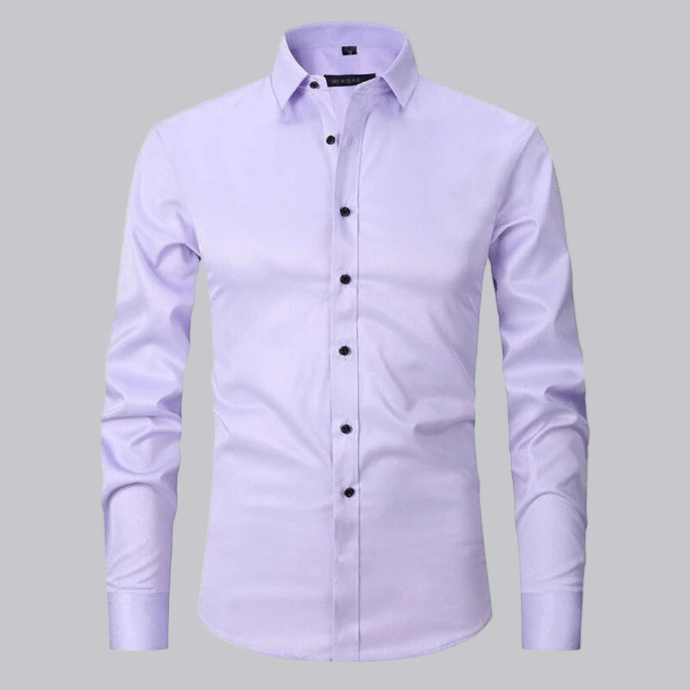 Men's Shirt Non-Iron Stretch Slim Fit Business Casual 16