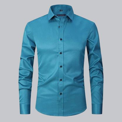 Men's Shirt Non-Iron Stretch Slim Fit Business Casual 19