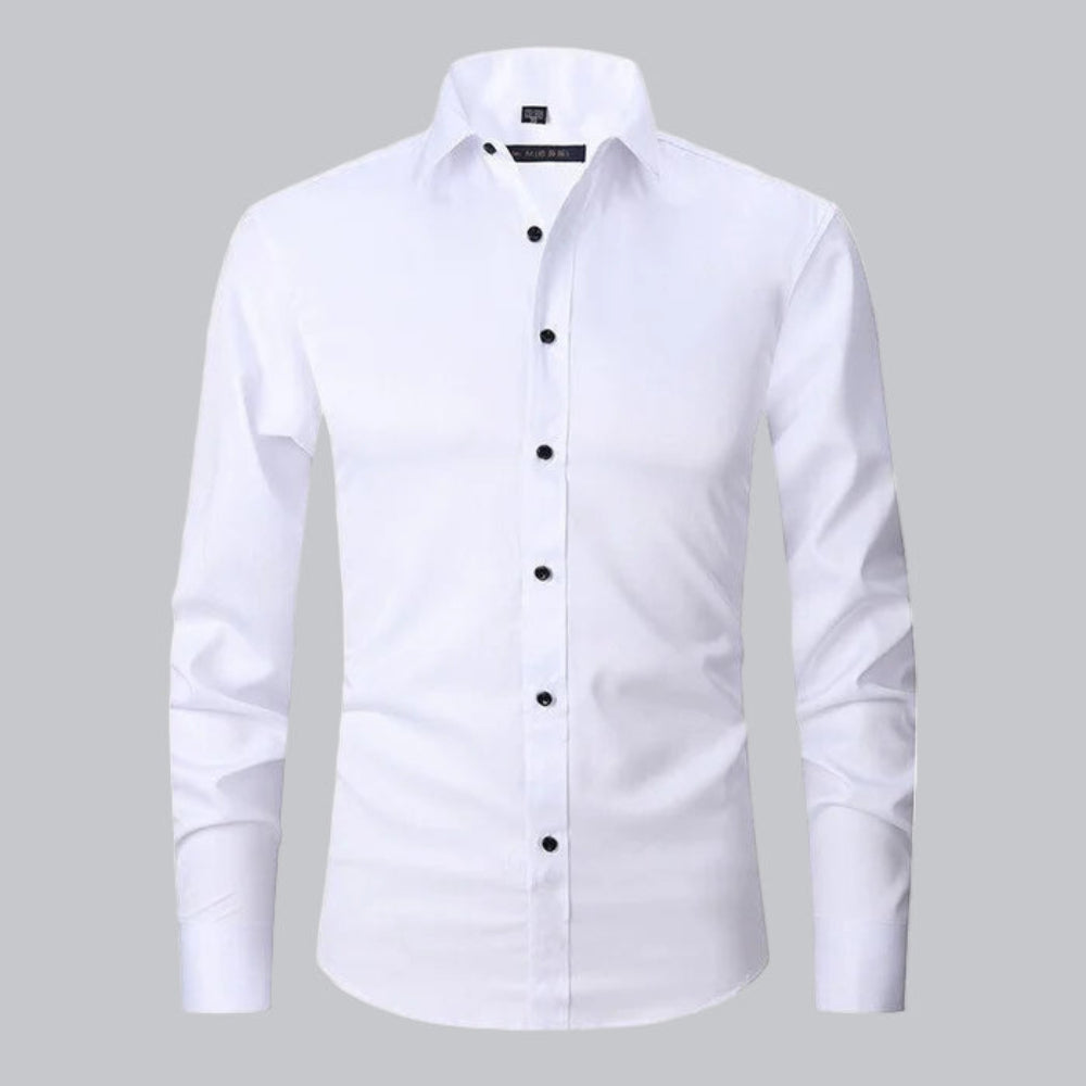 Men's Shirt Non-Iron Stretch Slim Fit Business Casual 2