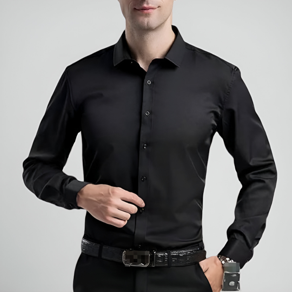 Men's Shirt Non-Iron Stretch Slim Fit Business Casual 3