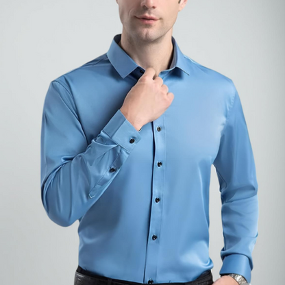 Men's Shirt Non-Iron Stretch Slim Fit Business Casual 5