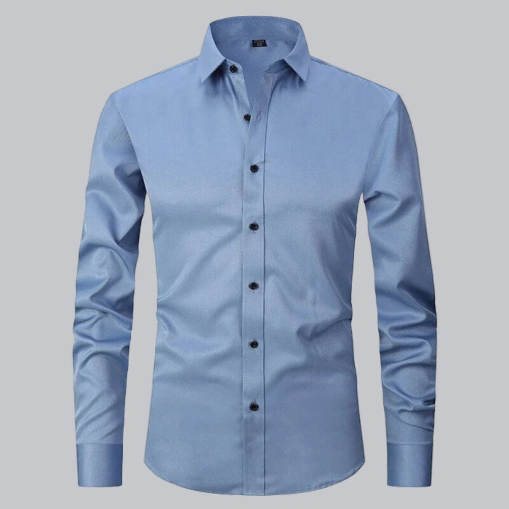 Men's Shirt Non-Iron Stretch Slim Fit Business Casual 6