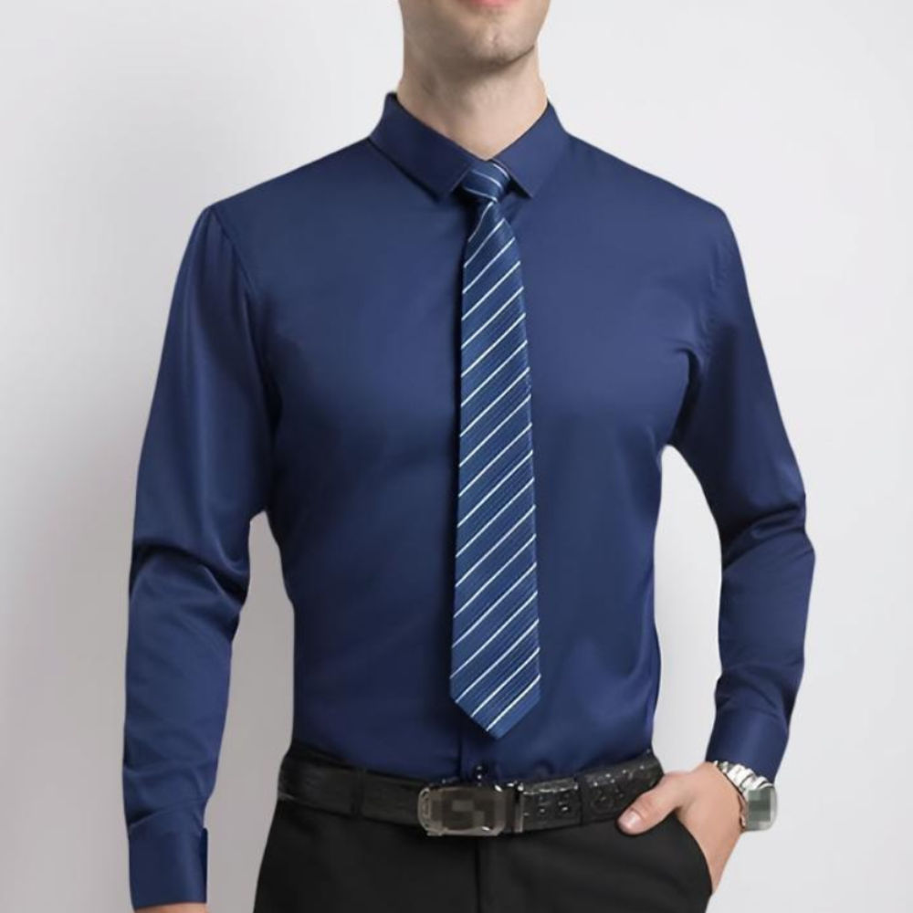 Men's Shirt Non-Iron Stretch Slim Fit Business Casual 7