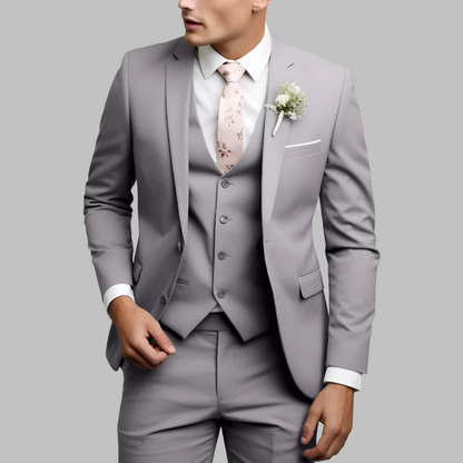 Men's Suit Slim Fit 3 Piece Wedding Attire Groomsmen Outfit 11
