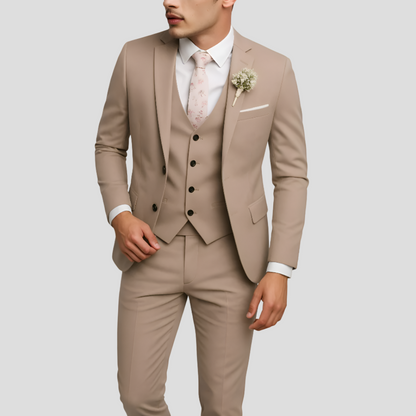 Men's Suit Slim Fit 3 Piece Wedding Attire Groomsmen Outfit 13