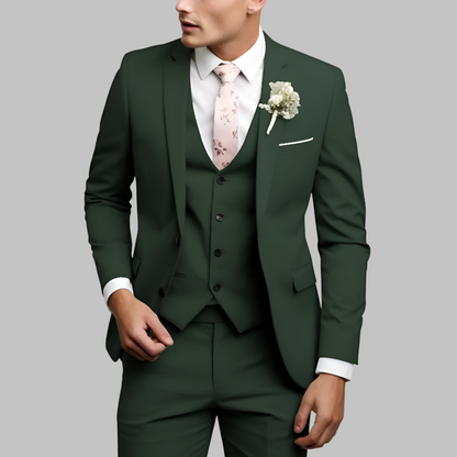 Men's Suit Slim Fit 3 Piece Wedding Attire Groomsmen Outfit 15