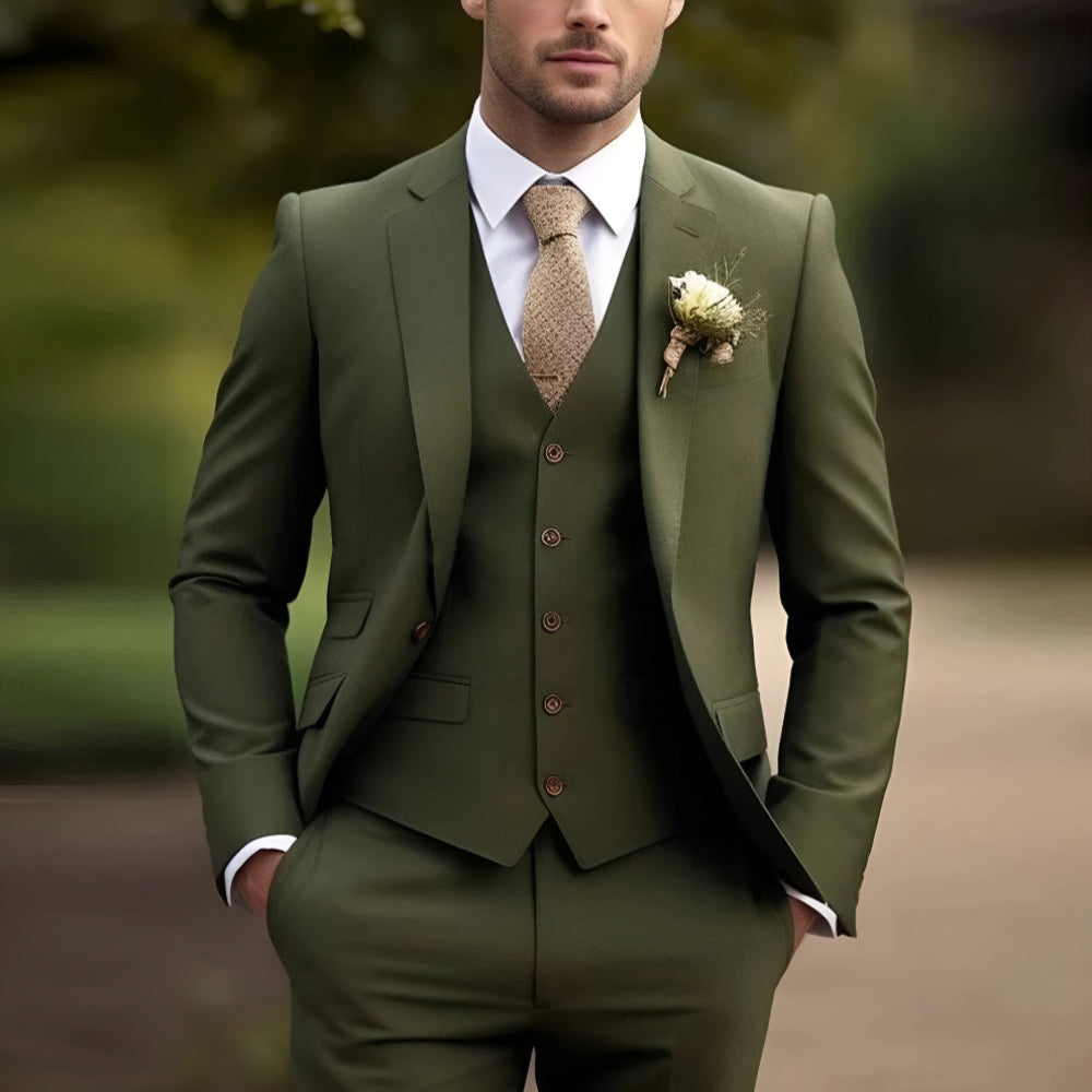 Men's Suit Three-Piece Classic Wedding Suit  1
