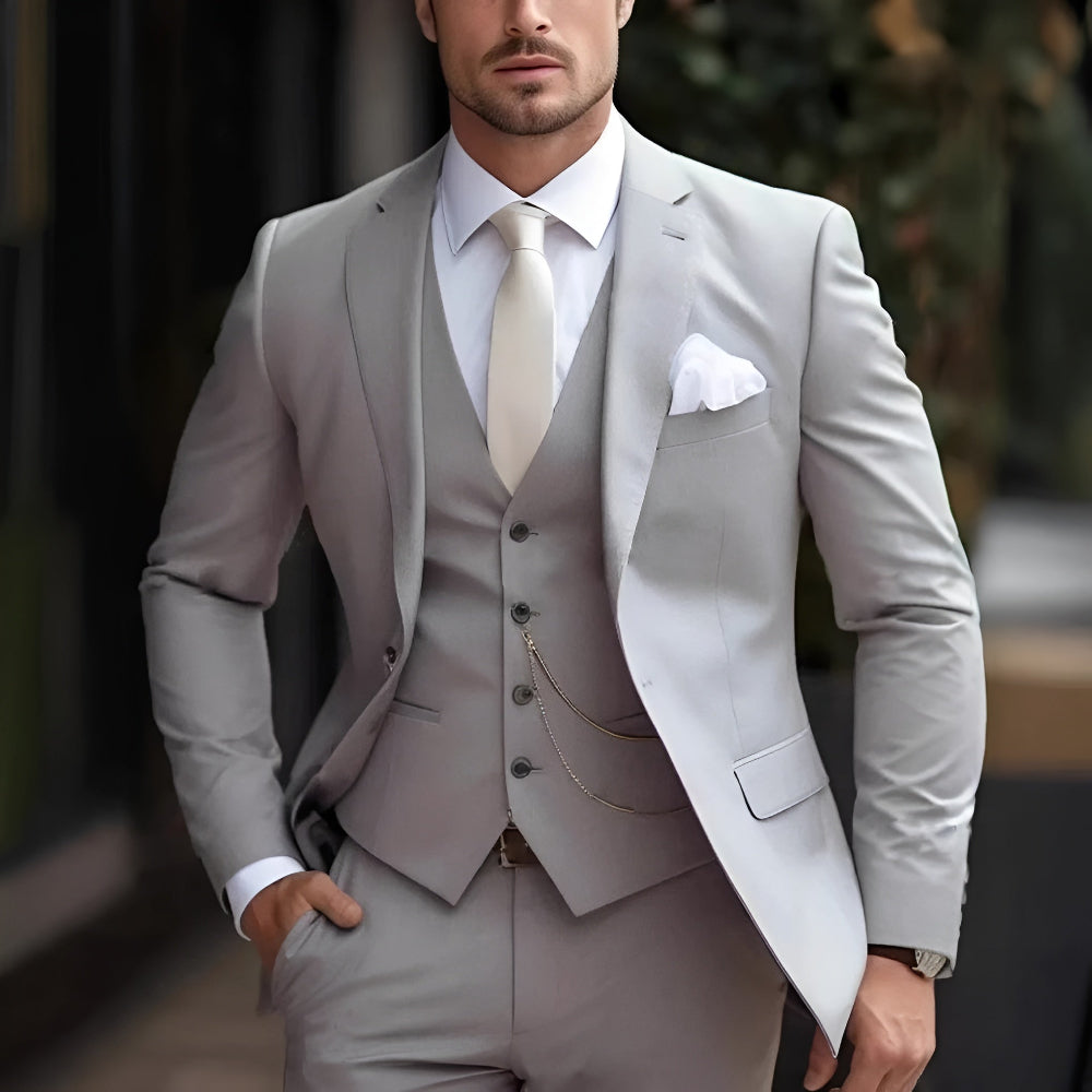 Men's Suit Three-Piece Classic Wedding Suit 3