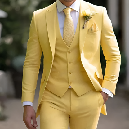 Men's Suit Three-Piece Classic Wedding Suit 7