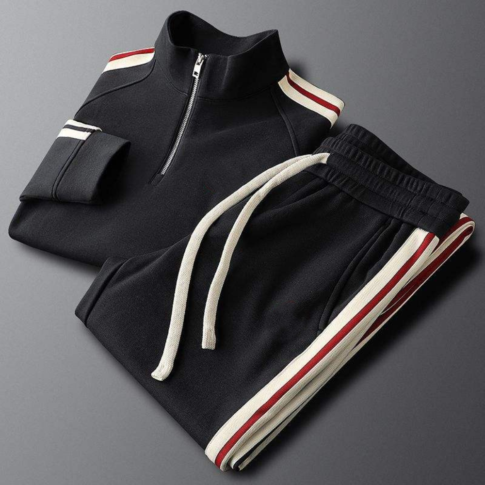 Men's Tracksuit Cotton Zip-Up Set Comfortable Activewear Outfit 4
