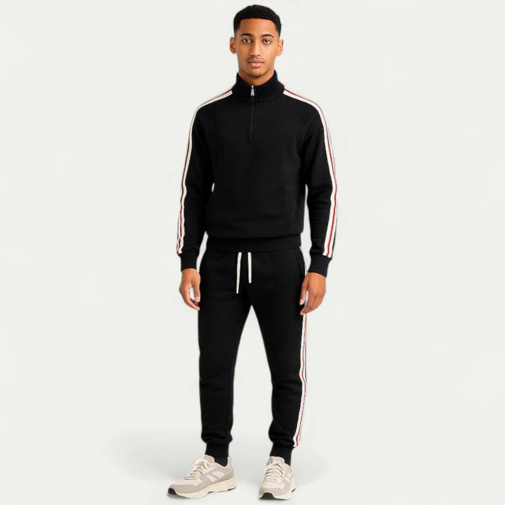 Men's Tracksuit Cotton Zip-Up Set Comfortable Activewear Outfit 6