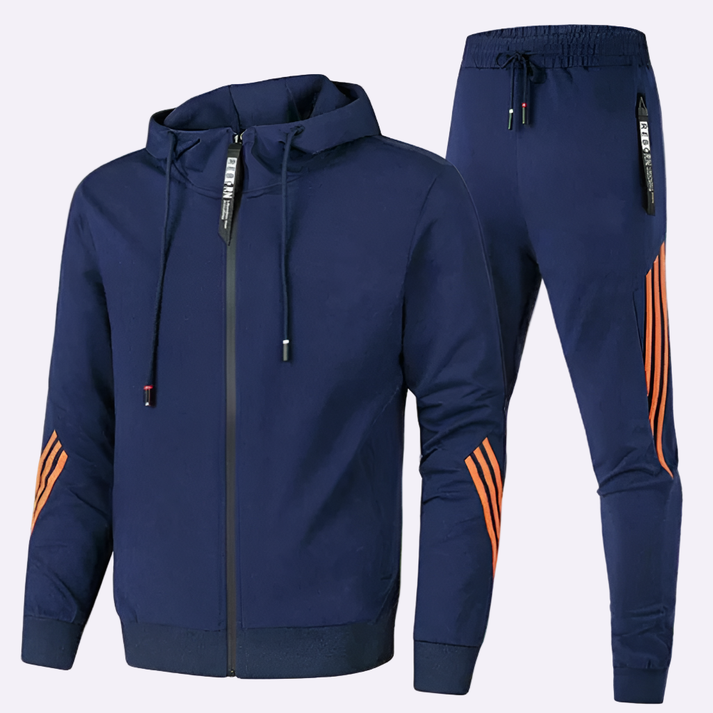 Men's Tracksuit Set Sports Leisure Stylish Two-Piece Activewear 1