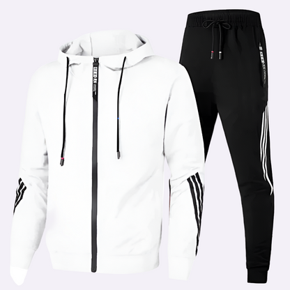 Men's Tracksuit Set Sports Leisure Stylish Two-Piece Activewear 3