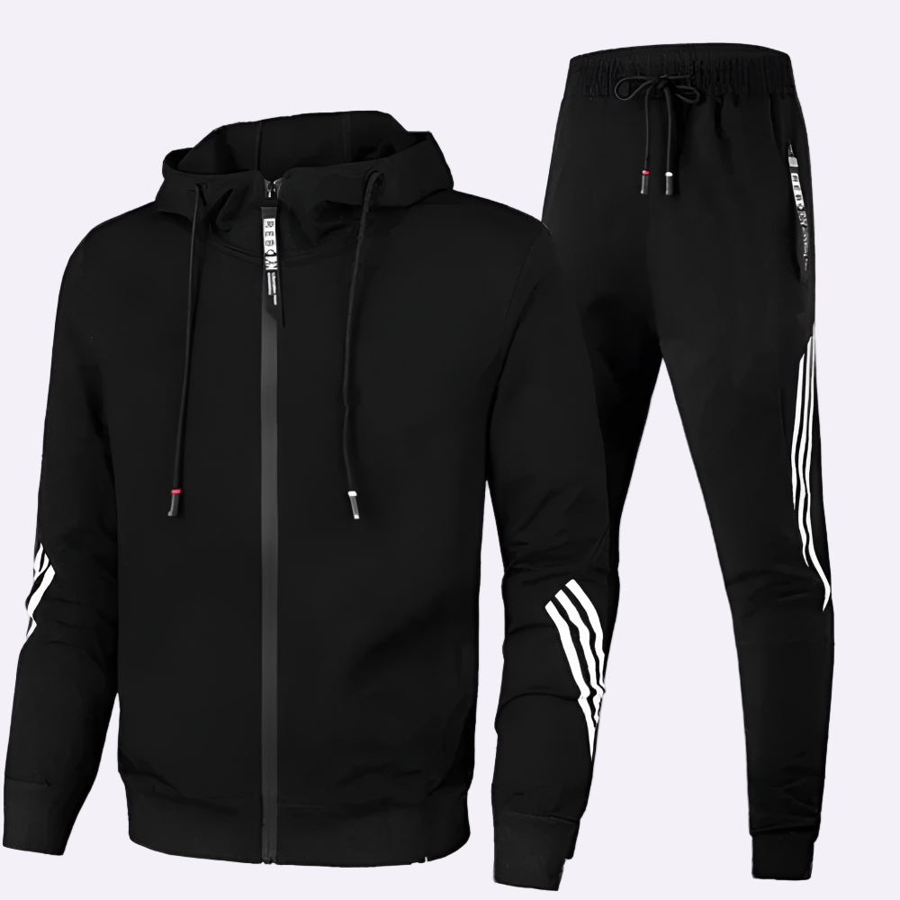 Men's Tracksuit Set Sports Leisure Stylish Two-Piece Activewear 4