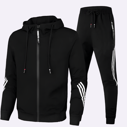 Men's Tracksuit Set Sports Leisure Stylish Two-Piece Activewear 4