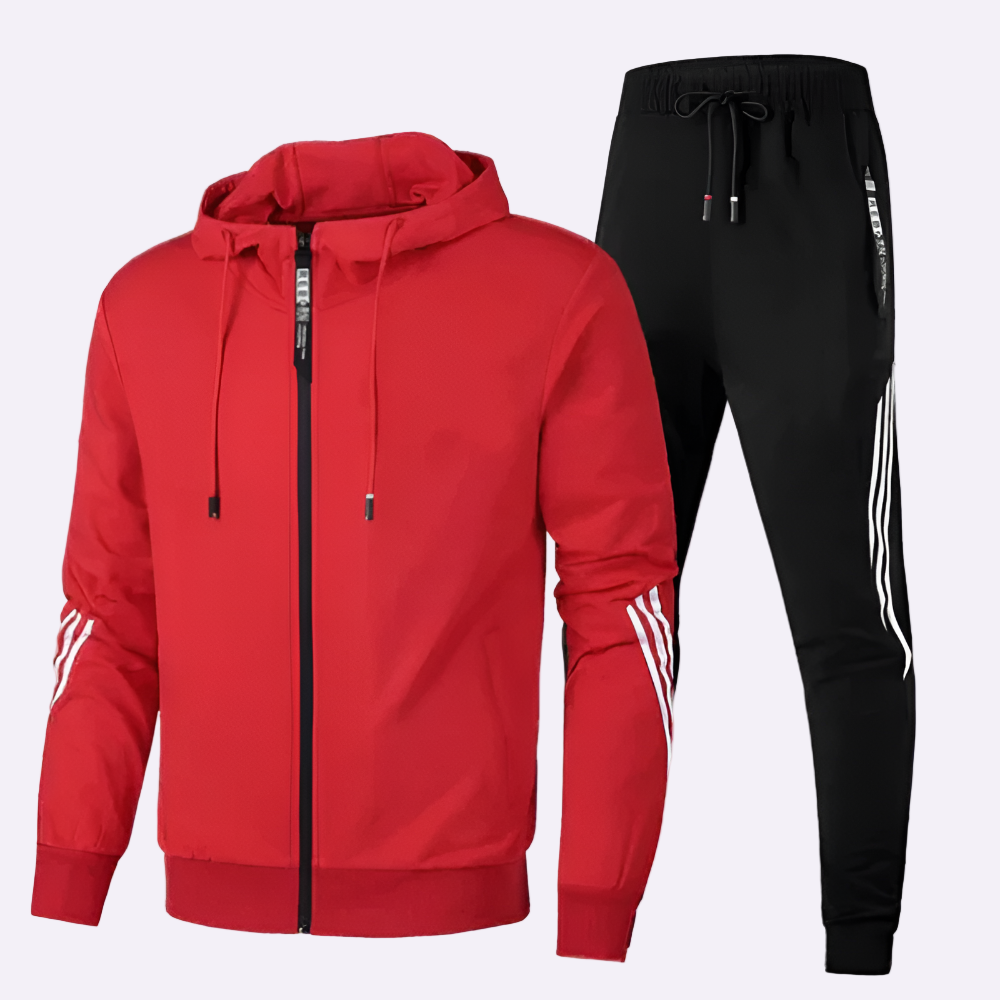 Men's Tracksuit Set Sports Leisure Stylish Two-Piece Activewear 5