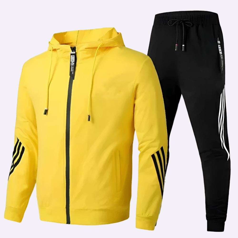 Men's Tracksuit Set Sports Leisure Stylish Two-Piece Activewear 6