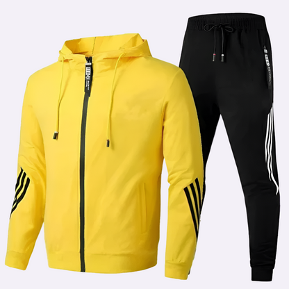 Men's Tracksuit Set Sports Leisure Stylish Two-Piece Activewear 6