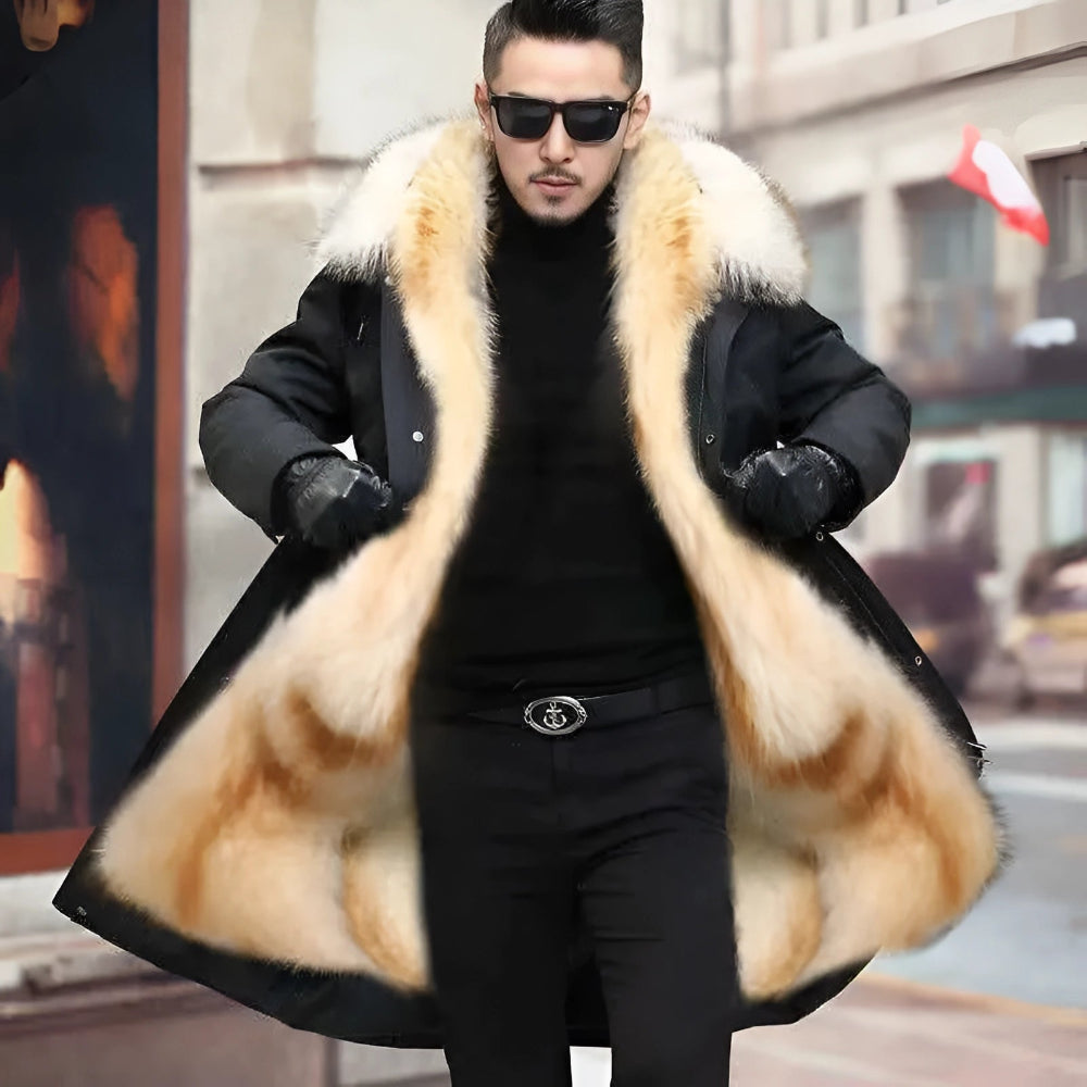 Men's Waterproof Winter Jacket Faux-Fur Hooded Coat 7
