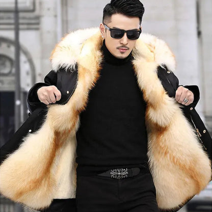 Men's Waterproof Winter Jacket Faux-Fur Hooded Coat 8